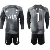 Maillot de Gardien à Manches Longues Tottenham Hotspur LLORIS 1 22-23 Noire Pour Enfant